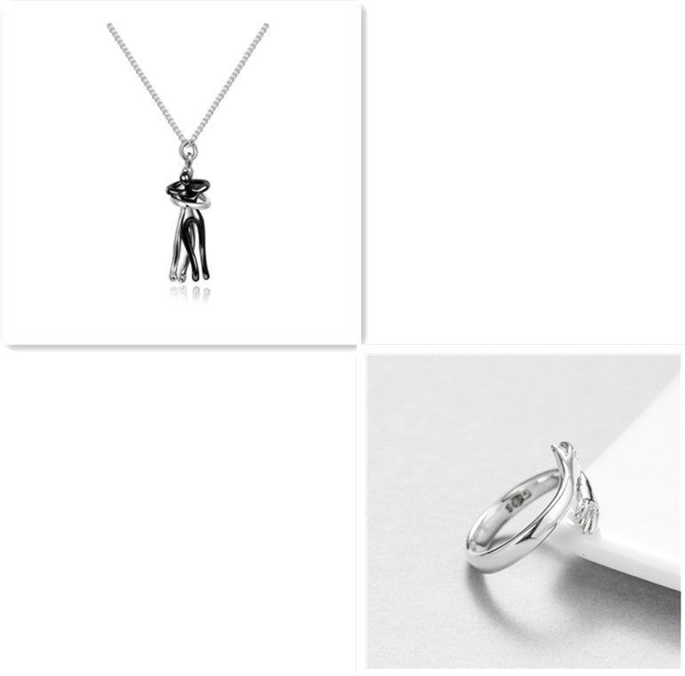 Unisex ‘Love Hug’ Necklace Couple Clavicle Chain, Simple Elegant Gift for Him & Her