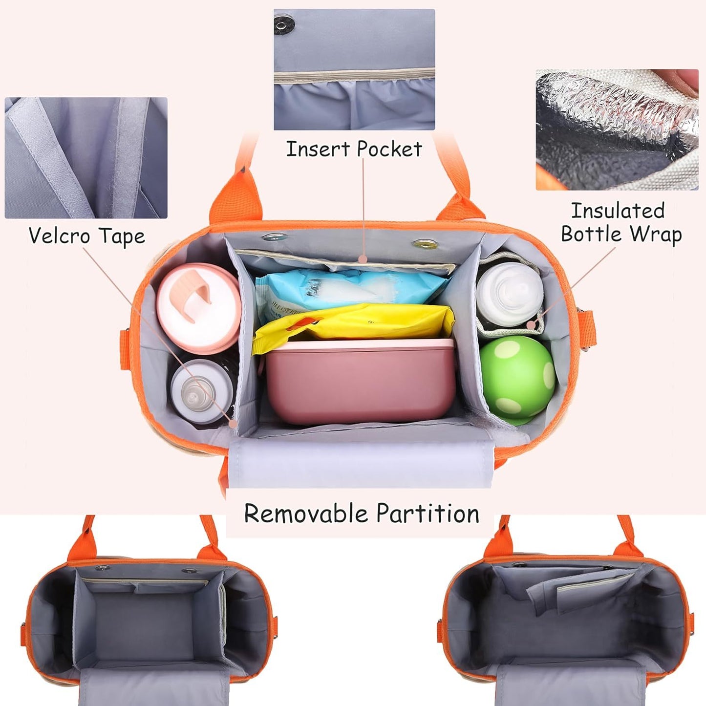 Diaper Bag Tote-Diaper Baby Bags,Waterproof Large Mommy Bag Maternity Bag For Hospital And Weekender Travel