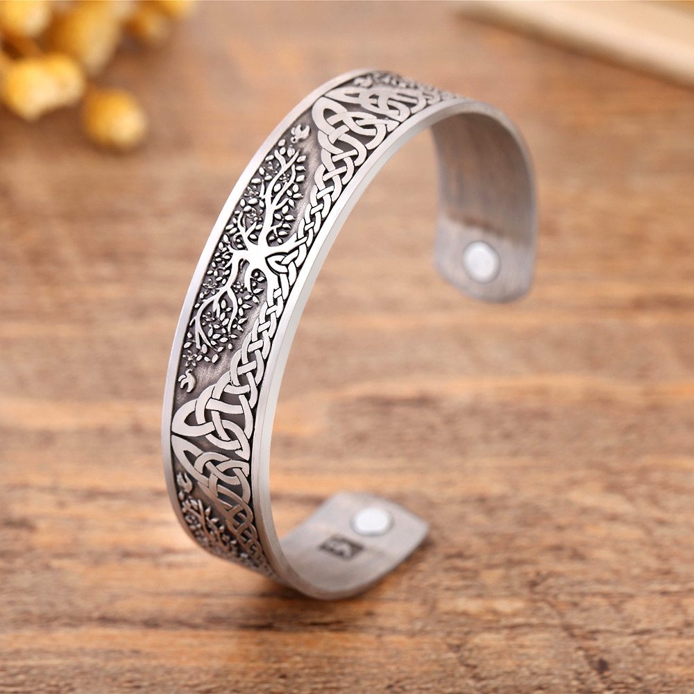 Men’s & Women’s Norse ‘Yggdrasil Tree of Life Cuff Bracelet (Unisex)