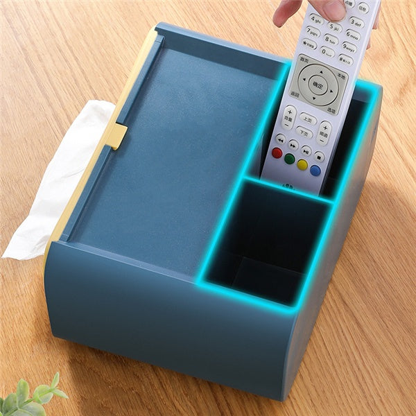 Tissue Box Organizer, Multifunction Storage Holder  Cosmetic Makeup Organizer