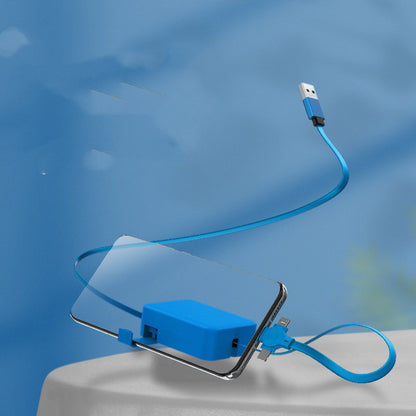 4-in-1 Retractable Charging Cable with Phone Stand – Macaron-Style USB Data Cable for iPhone, Type-C & Micro Devices | Fast-Charge Storage Box Design