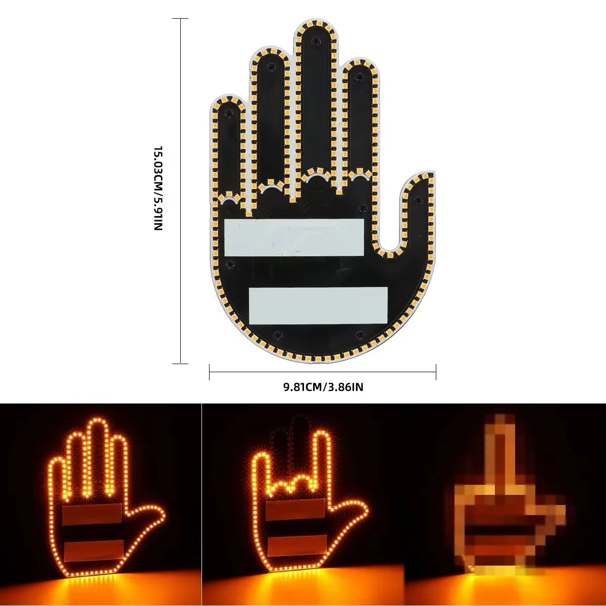 Led Multi-function Warning Modification Decoration Car Atmosphere Finger Lights