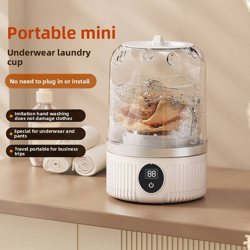 Portable Mini Underwear Washer – Rechargeable Laundry Cup for Bras, Socks & Delicates
