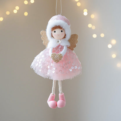 Christmas Winter Mesh Angel Big Eyes Girl Pendant