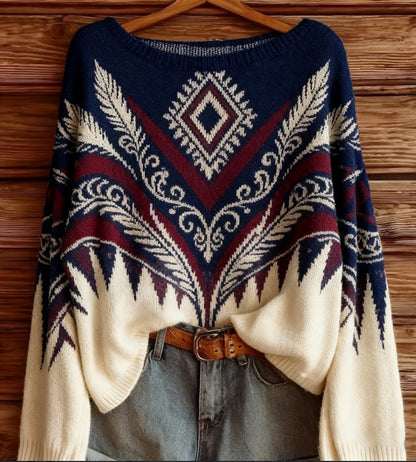 Women’s Retro-Style Long Sleeve Top Vintage Inspired Blouse for Casual Chic