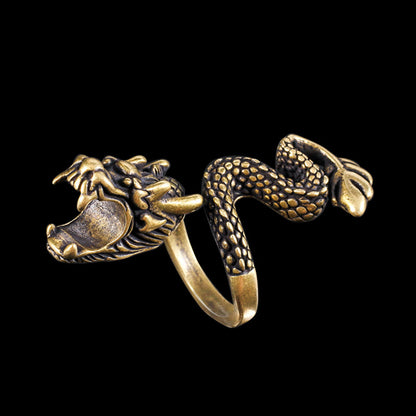Dragon Grip Adjustable Ring Bold Gothic punk Style jewellery
