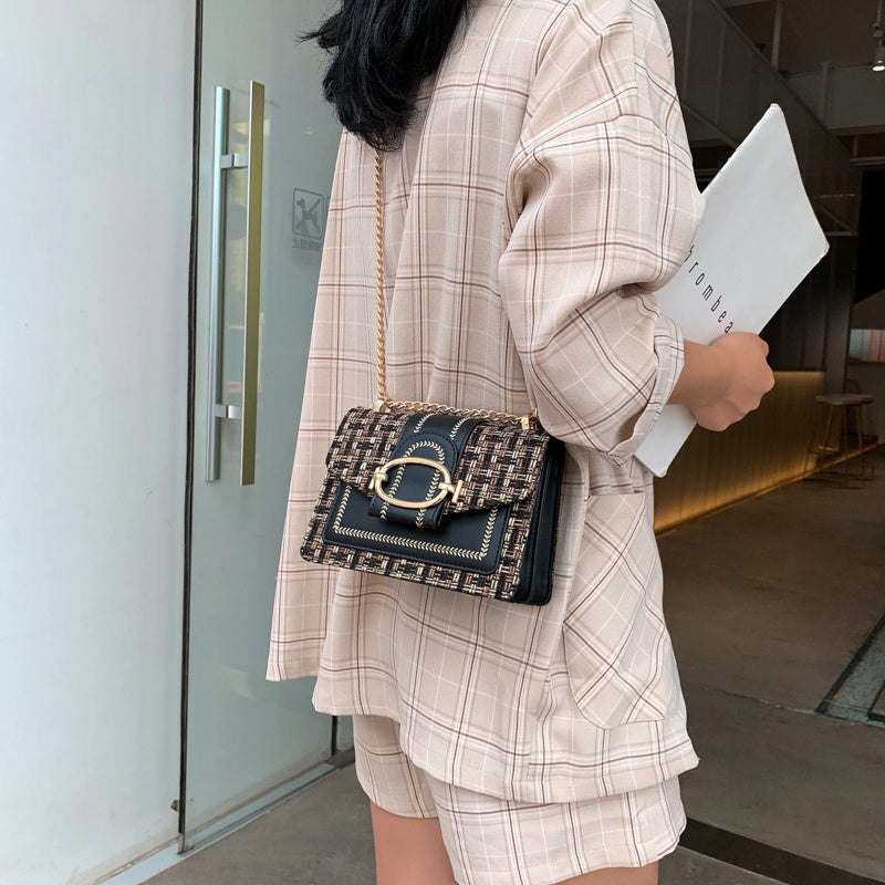 PU Crossbody Bag, Small Fragrance Style, Women's Shoulder Bag, Sense Of Luxury, Emotional Chain Small Bag