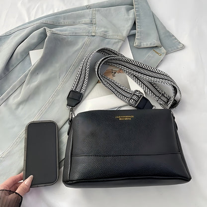 Fashionable Multi-functional PU Crossbody Bag Casual Shoulder Bag For Daily Commuting