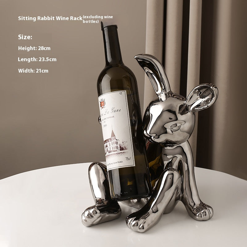 Luxury White Porcelain Wine Rack – Elegant Home Entry Decoration