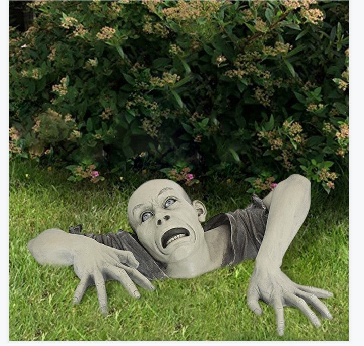 Resin Zombie Garden Statue Scary Outdoor Swamp Ornament for garden Décor