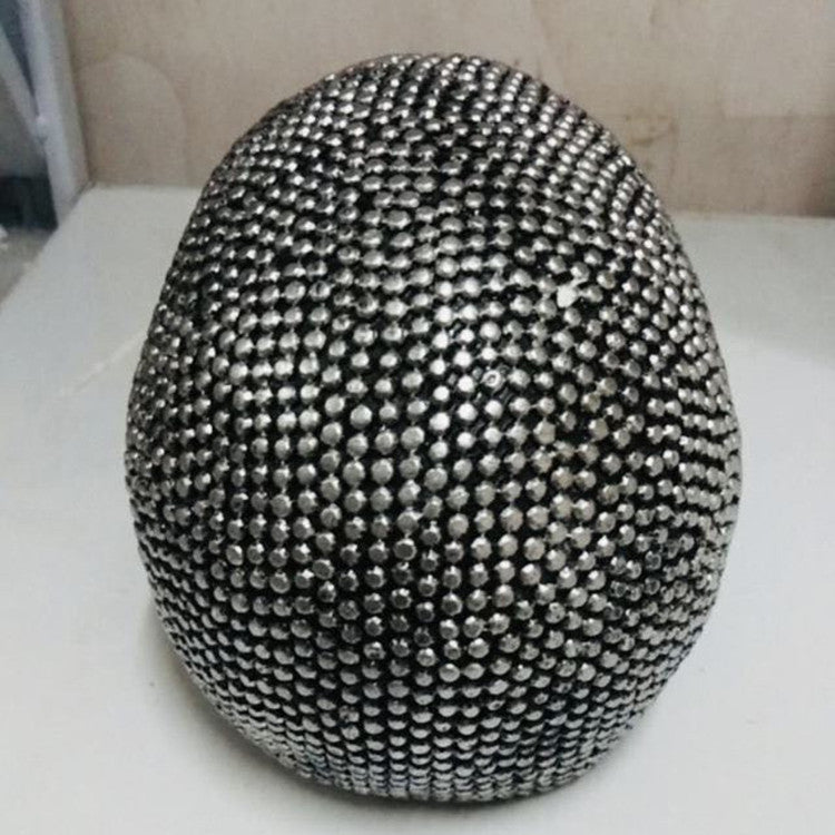 Luxury Rhinestone Skull Statue – Sparkling Crystal Diamond Skull Ornament for Home, Office & Halloween Decor | Gothic Art Figurine Centerpiece