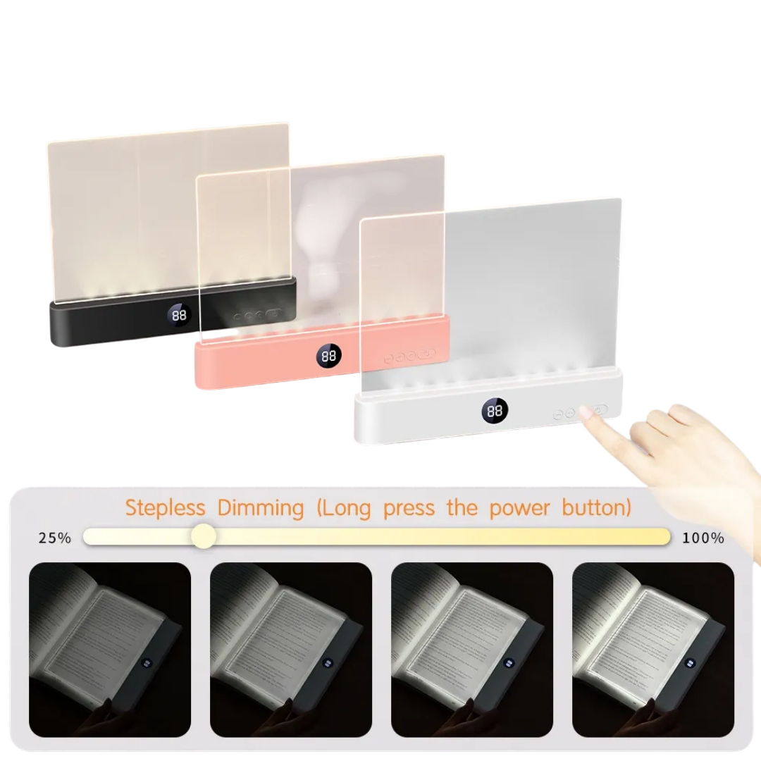 Read Comfortably Anytime – Rechargeable LED Book Light with Adjustable Brightness