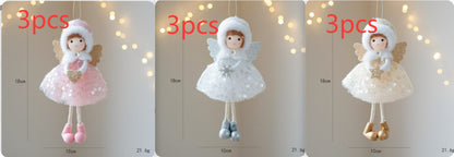 Christmas Winter Mesh Angel Big Eyes Girl Pendant