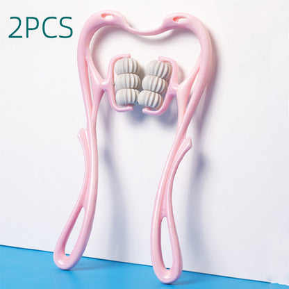 Multifunctional Manual Six-Wheel Neck Massager Handheld Roller Tool for Neck, Shoulders & Back Relief