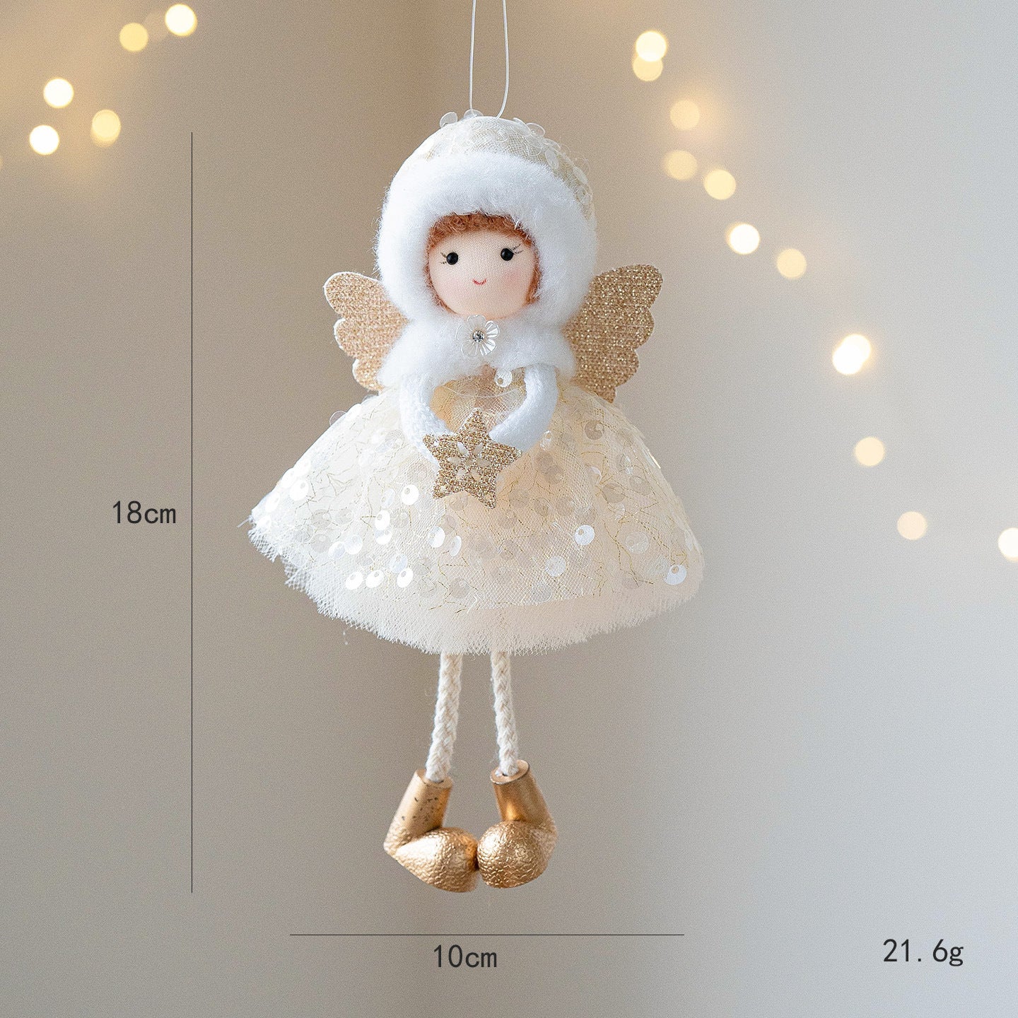Christmas Winter Mesh Angel Big Eyes Girl Pendant