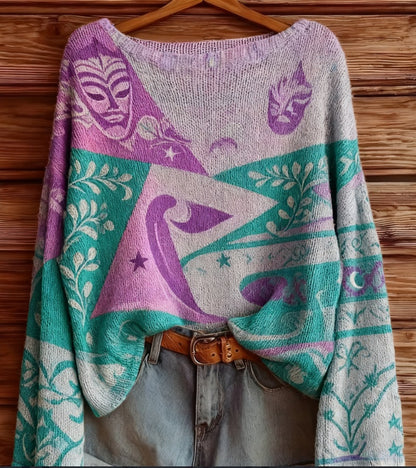 Women’s Retro-Style Long Sleeve Top Vintage Inspired Blouse for Casual Chic