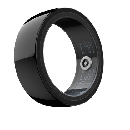 Smart Ring R500 – Sleek Black Wearable with Health & Fitness Tracking, Heart Rate & SpO₂ Monitor, Sleep & Activity Insights