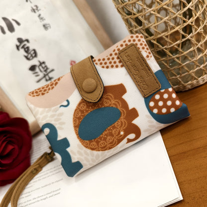 Multifunctional Tri-fold Fashion Multi-card-slot Printed Wallet