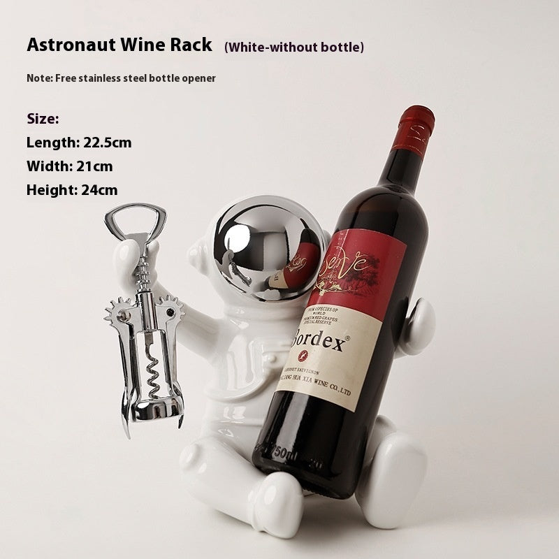 Luxury White Porcelain Wine Rack – Elegant Home Entry Decoration