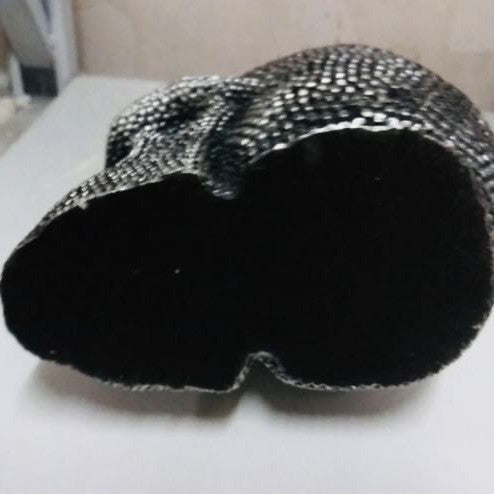 Luxury Rhinestone Skull Statue – Sparkling Crystal Diamond Skull Ornament for Home, Office & Halloween Decor | Gothic Art Figurine Centerpiece