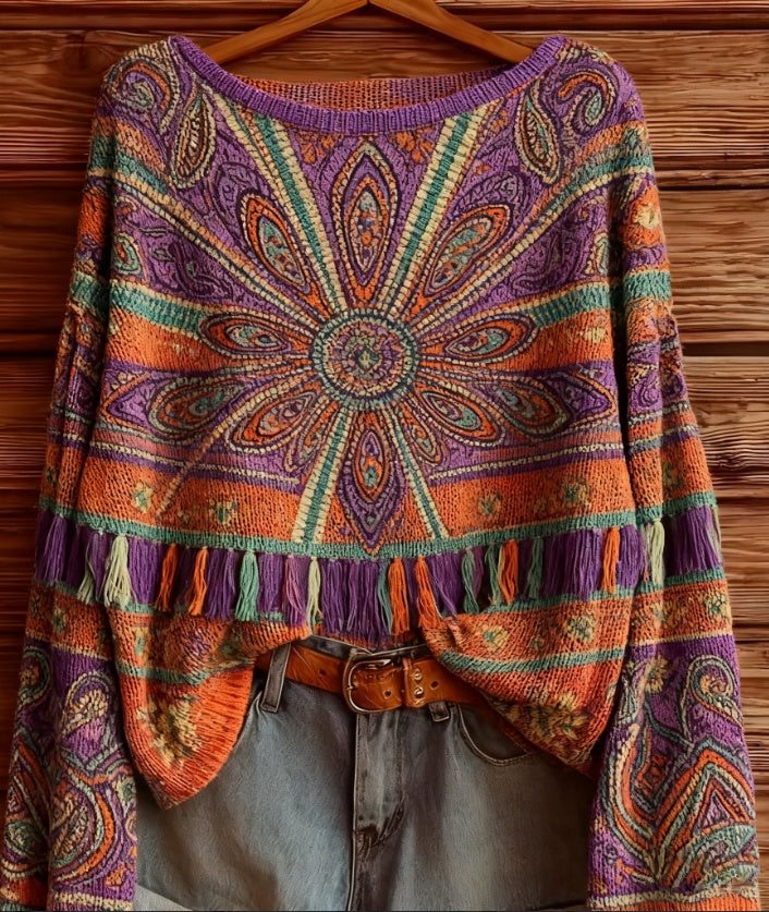 Women’s Retro-Style Long Sleeve Top Vintage Inspired Blouse for Casual Chic